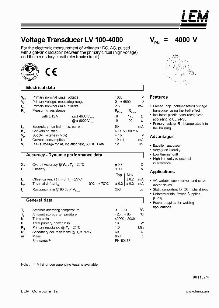 LV100-4000_1268522.PDF Datasheet