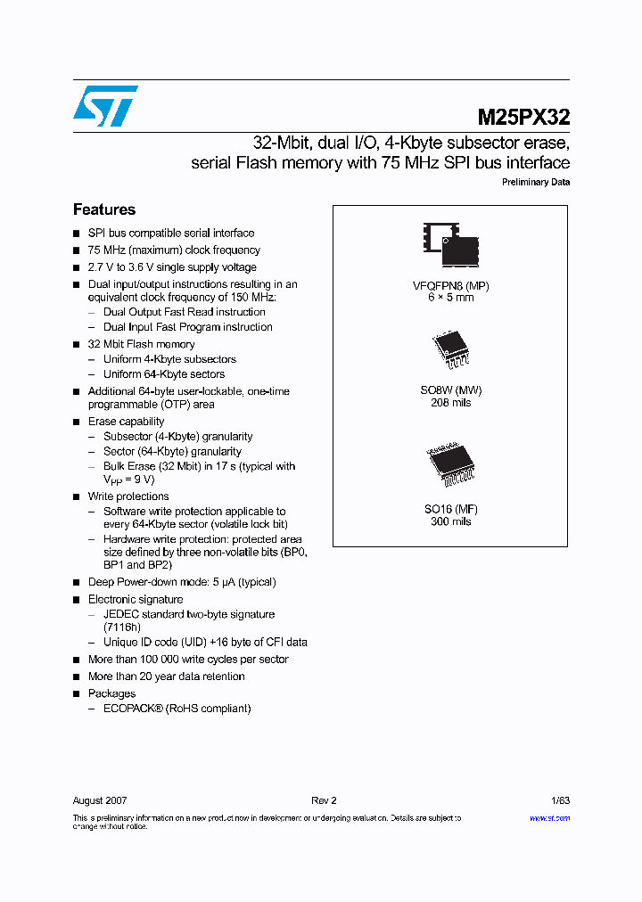 M25PX32-VMW6F_1269090.PDF Datasheet