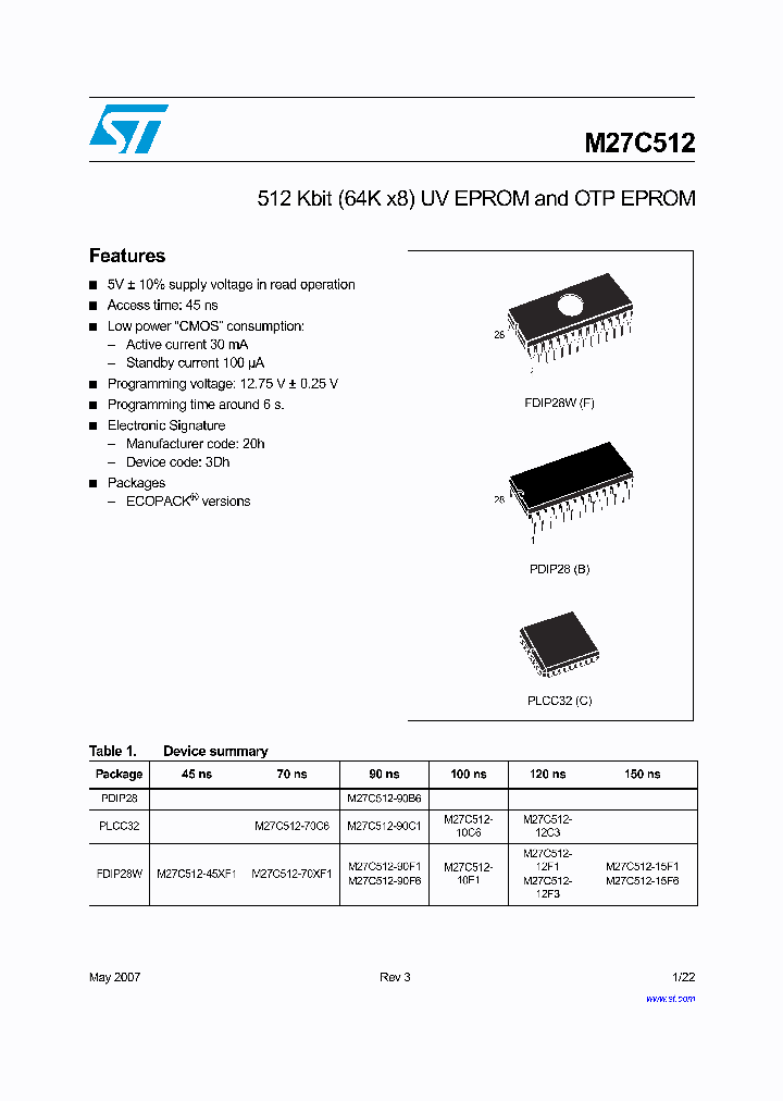 M27C512-45XF6_1269124.PDF Datasheet