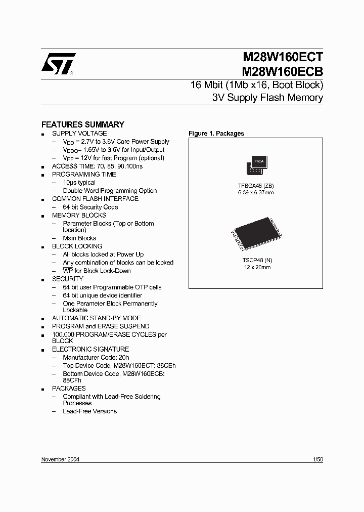 M28W160ECT90ZB6U_1269178.PDF Datasheet