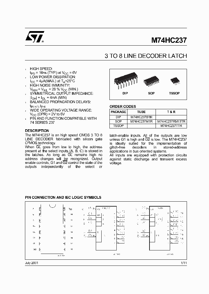 M74HC237TTR_1270745.PDF Datasheet