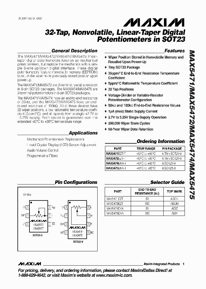 MAX5475EKA-T_1273602.PDF Datasheet