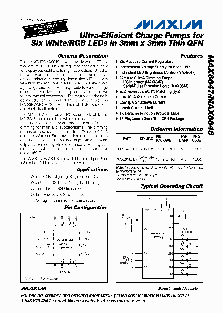 MAX8648ETE_1274109.PDF Datasheet