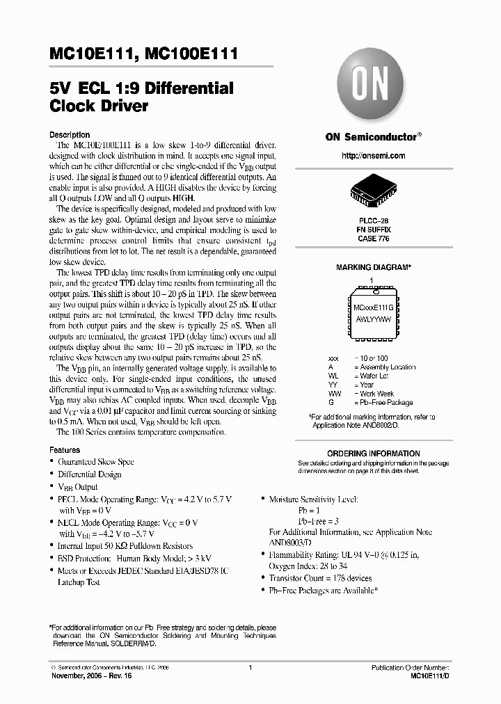 MC100E111FN_648375.PDF Datasheet