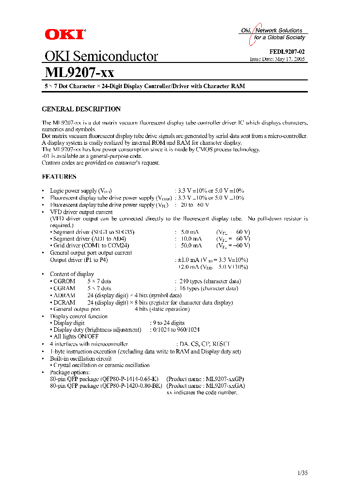 ML9207-XXGP_1280525.PDF Datasheet