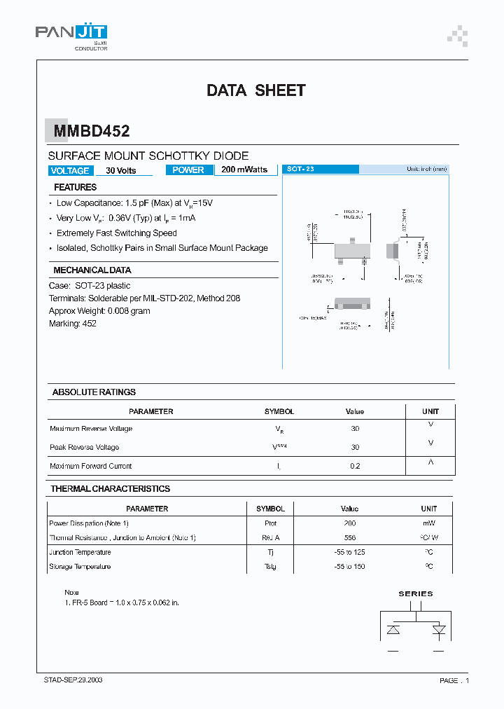 MMBD452_1281140.PDF Datasheet