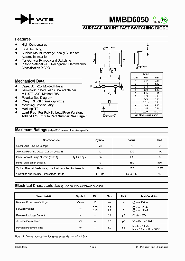 MMBD6050_1151906.PDF Datasheet