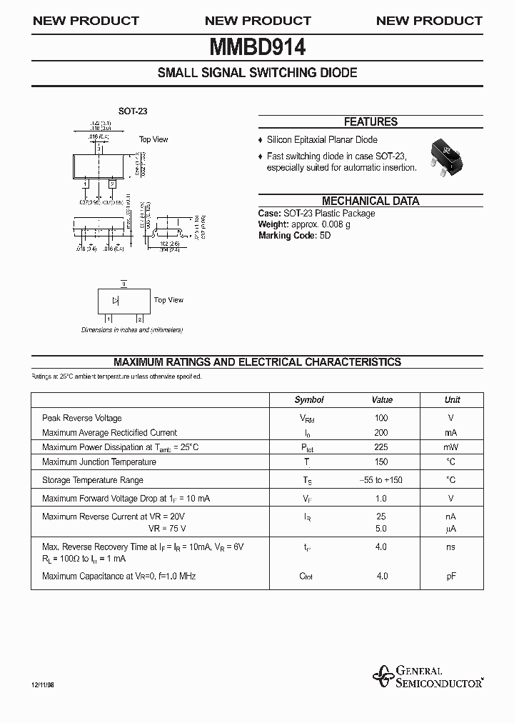 MMBD914_1281176.PDF Datasheet