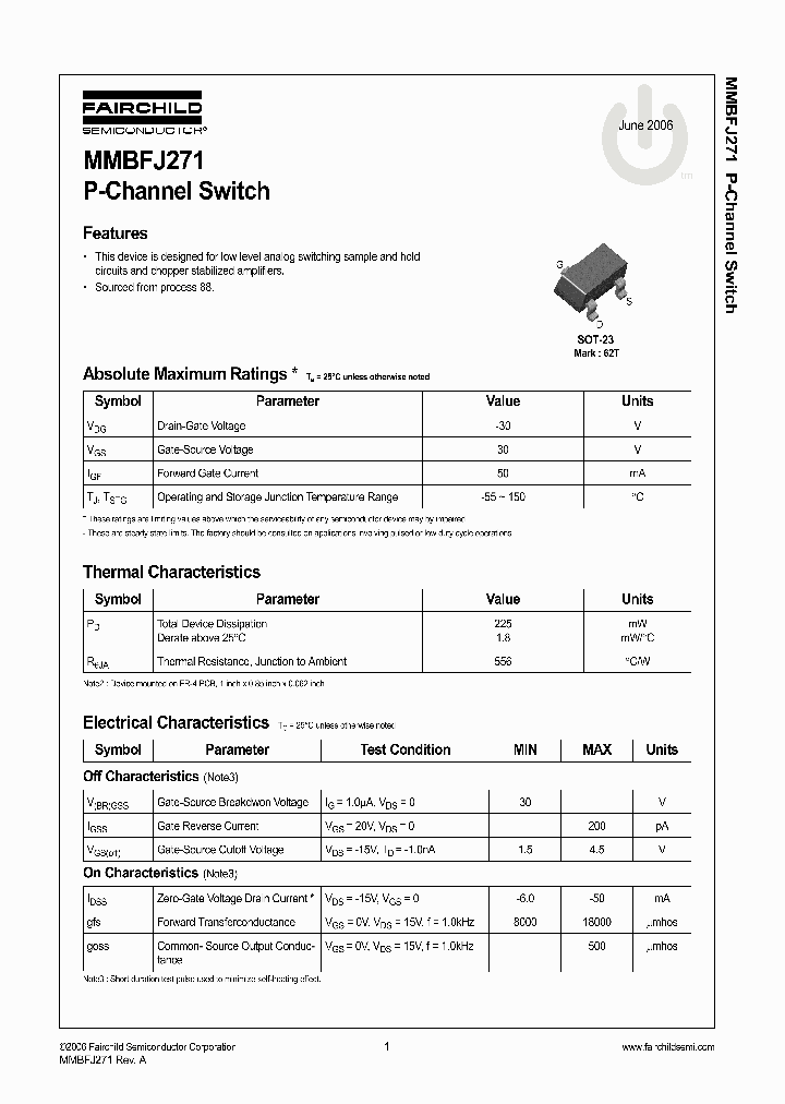 MMBFJ271_1106616.PDF Datasheet