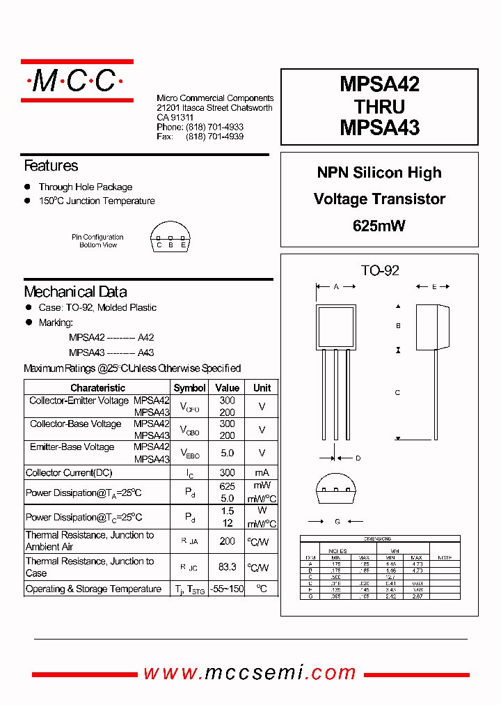 MPSA42_1059642.PDF Datasheet
