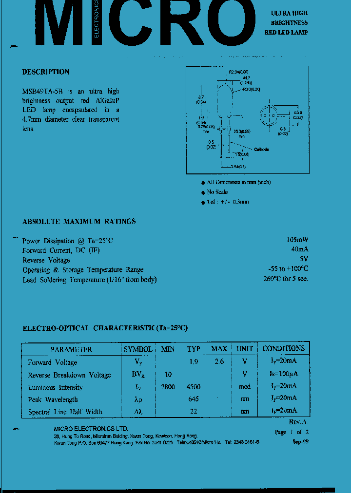 MSB49TA-5B_1284084.PDF Datasheet