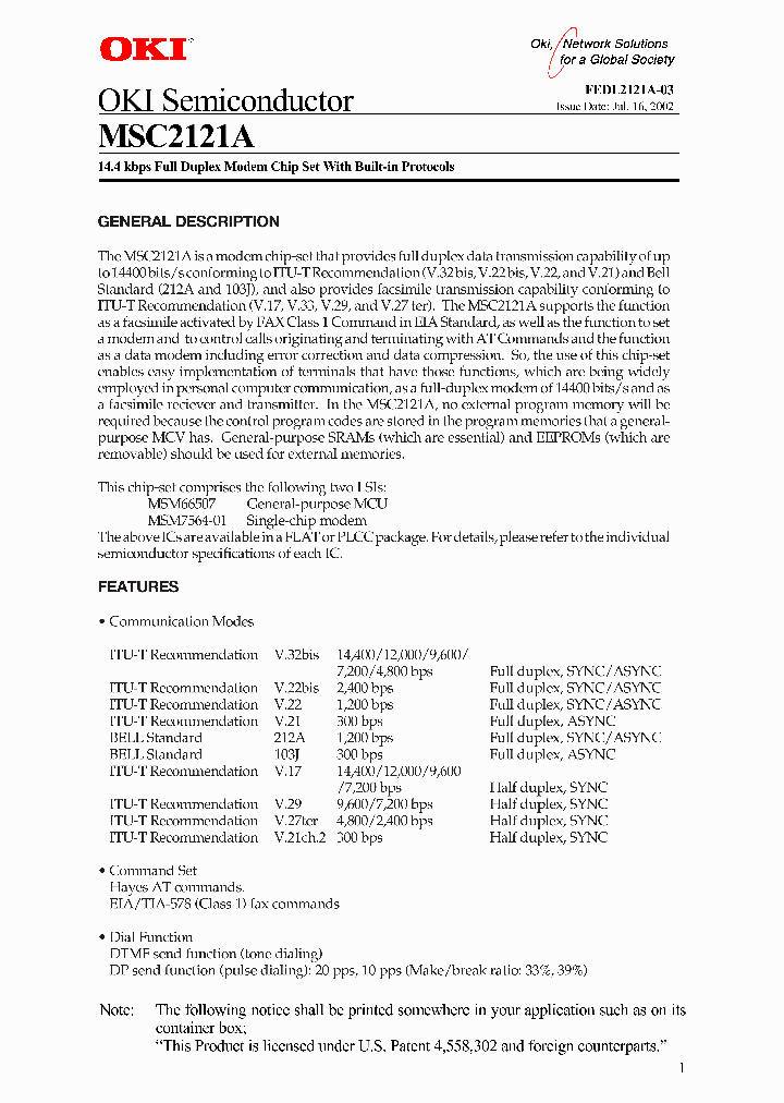 MSC2121A_1078303.PDF Datasheet
