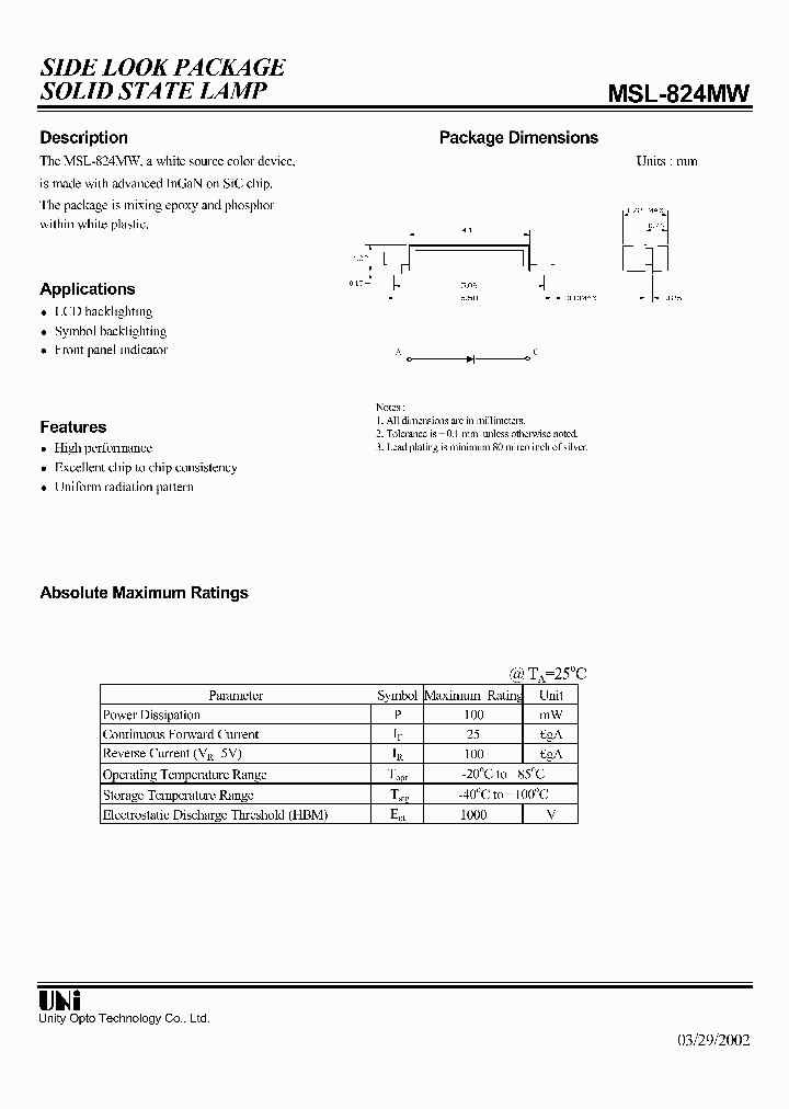 MSL-824MW_1284501.PDF Datasheet