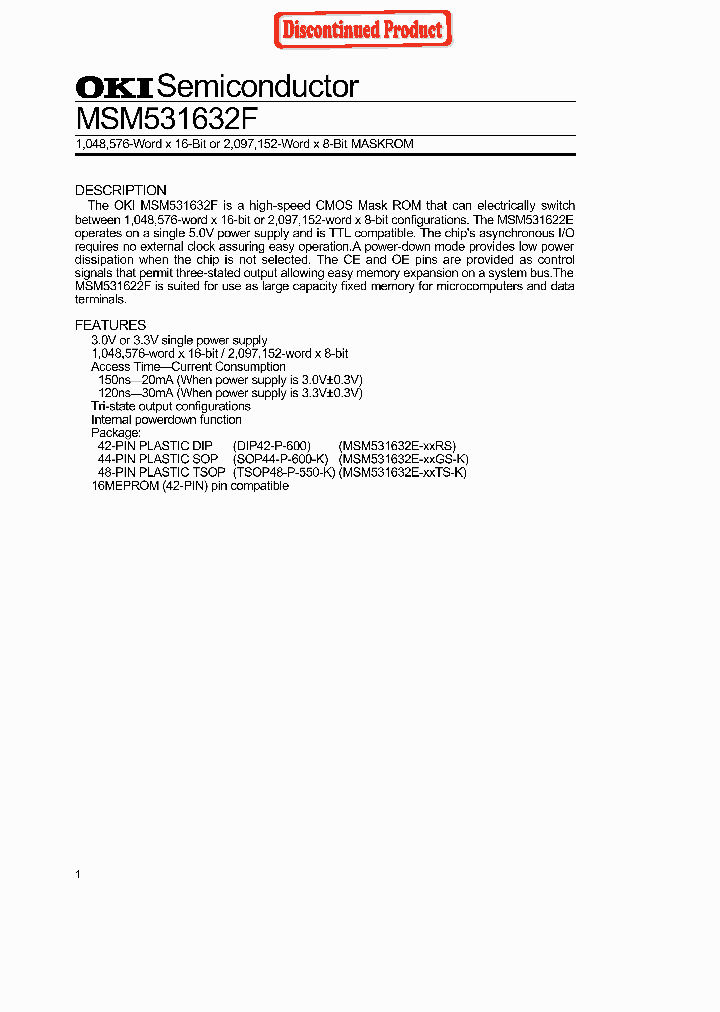 MSM531632F_1071388.PDF Datasheet