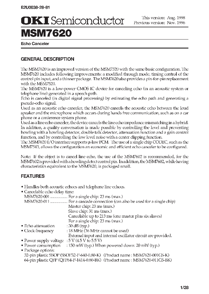 MSM7620-011GS-BK_1284776.PDF Datasheet
