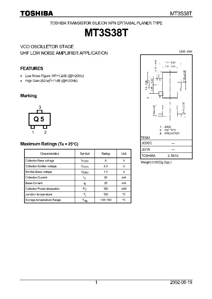 MT3S38T_1154124.PDF Datasheet