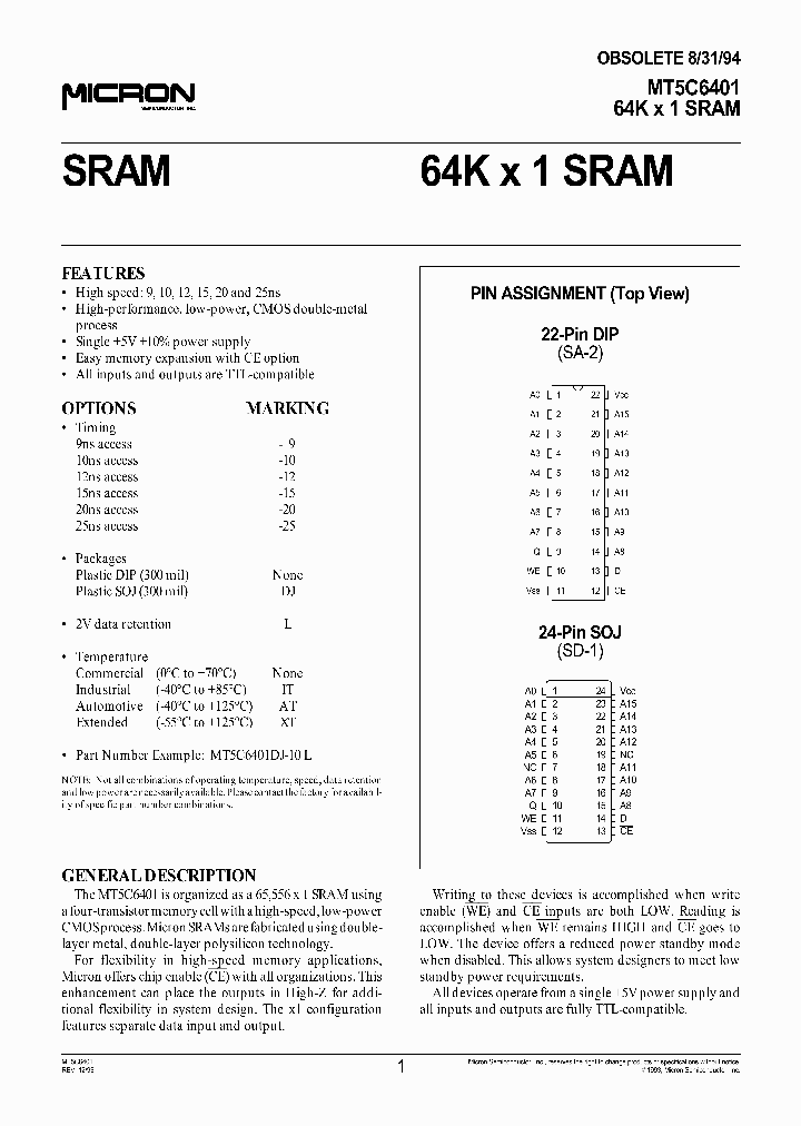 MT5C6401_1096154.PDF Datasheet