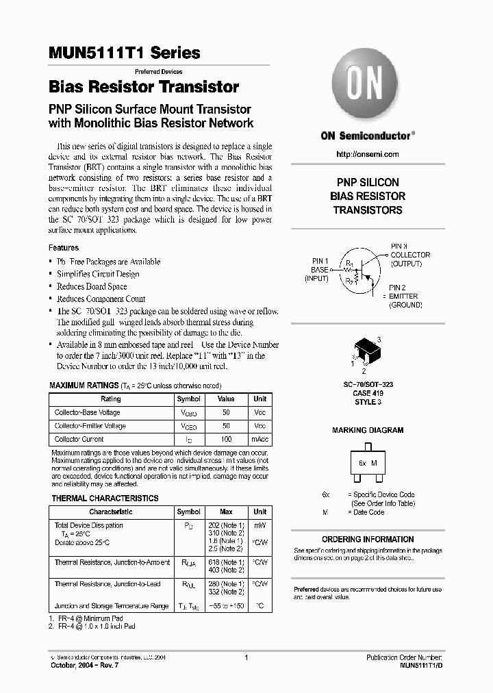 MUN5111T1_1120904.PDF Datasheet