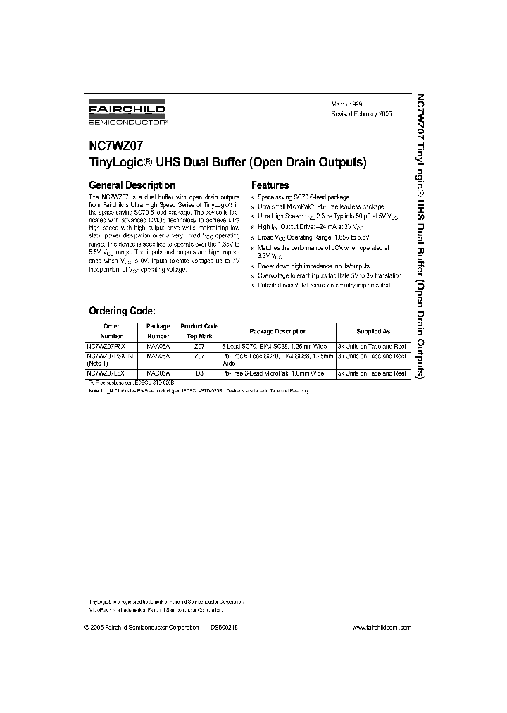 NC7WZ0705_1287652.PDF Datasheet