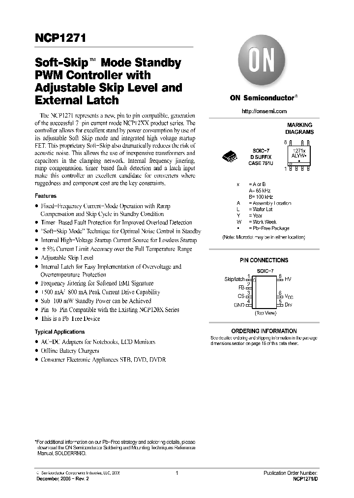 NCP1271D100R2G_1014961.PDF Datasheet