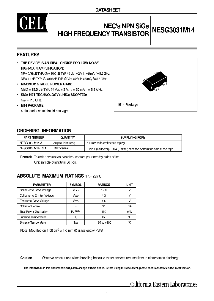 NESG3031M14-T3-A_1288463.PDF Datasheet