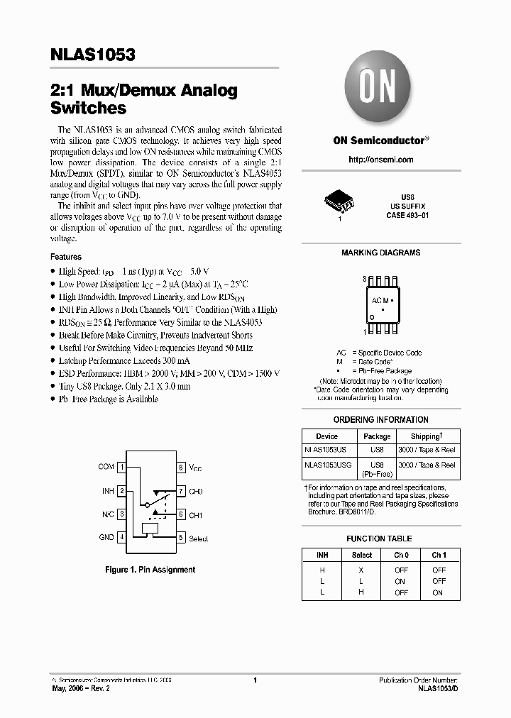 NLAS105306_1289377.PDF Datasheet