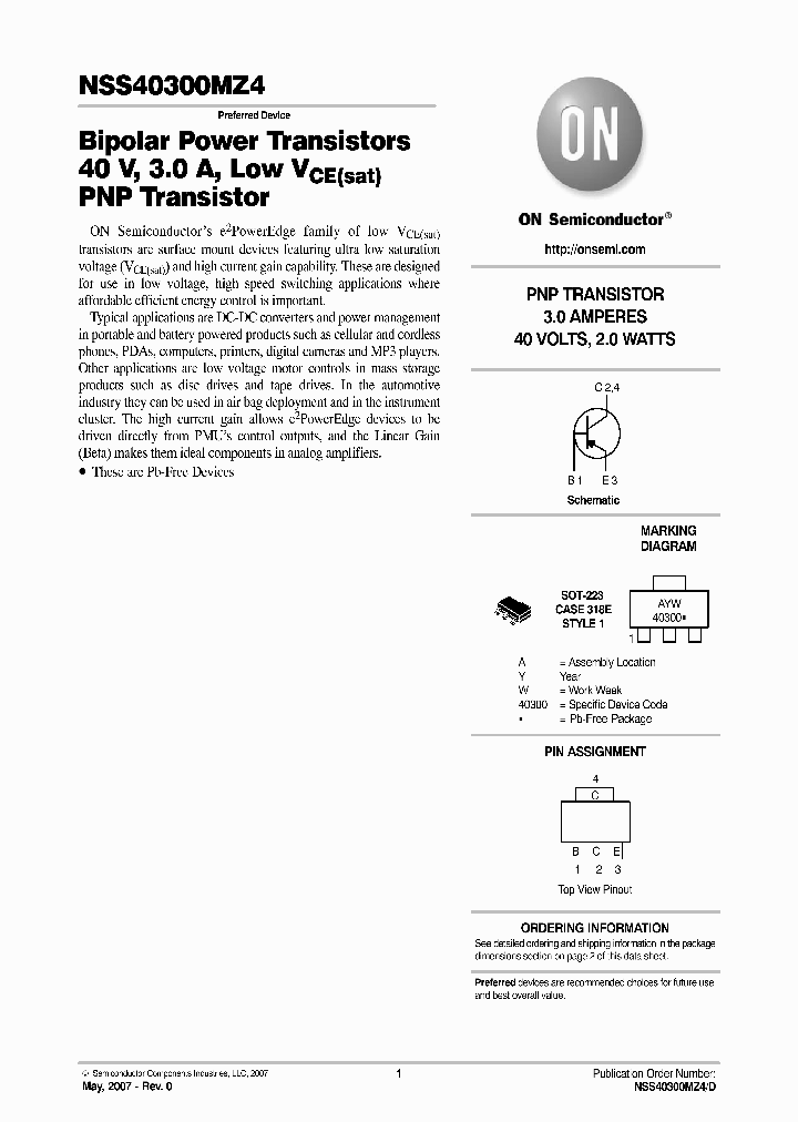 NSS40300MZ4T3G_1289816.PDF Datasheet