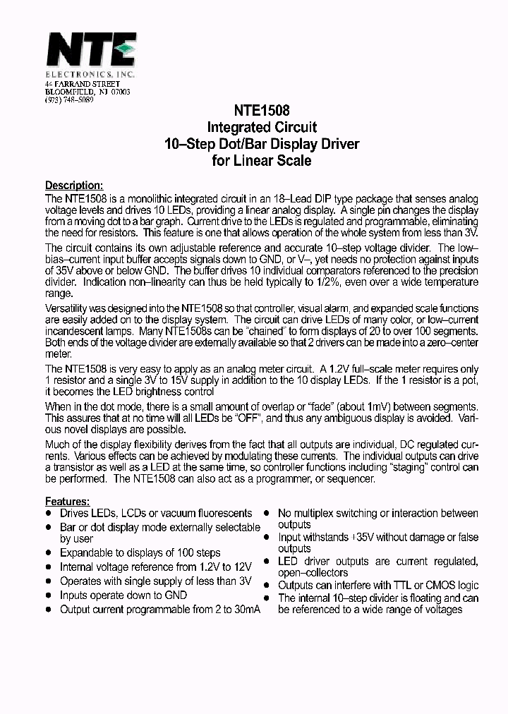 NTE1508_1119103.PDF Datasheet