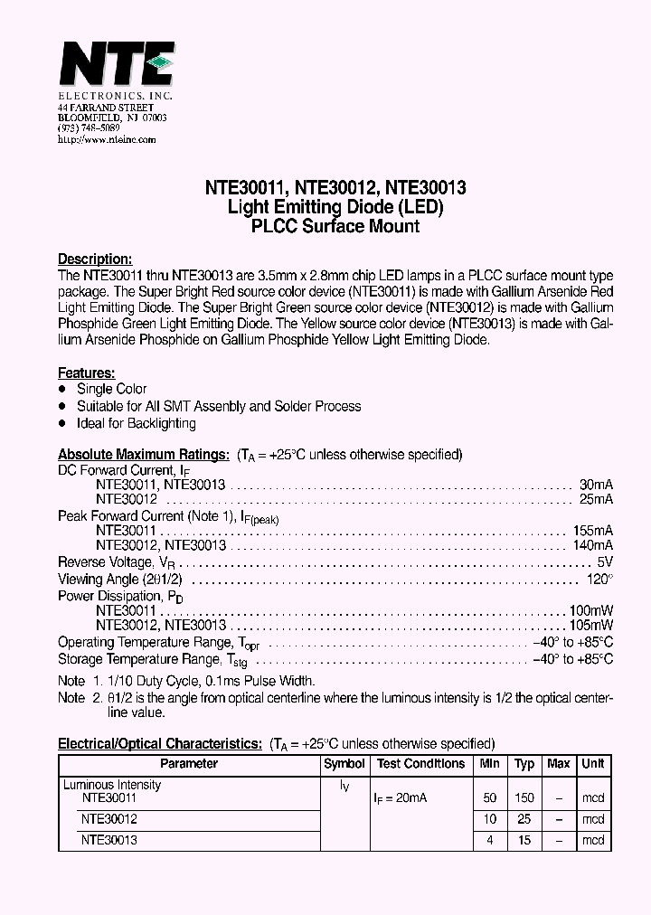 NTE30013_1290747.PDF Datasheet