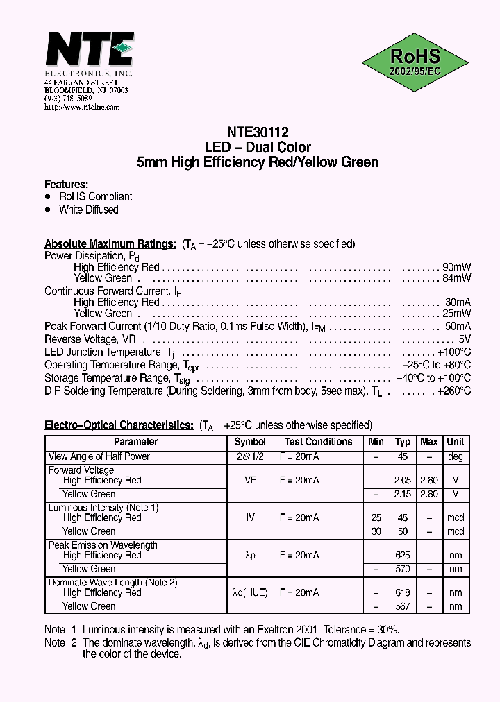 NTE30112_1116670.PDF Datasheet