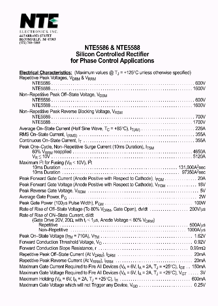 NTE5588_1291005.PDF Datasheet