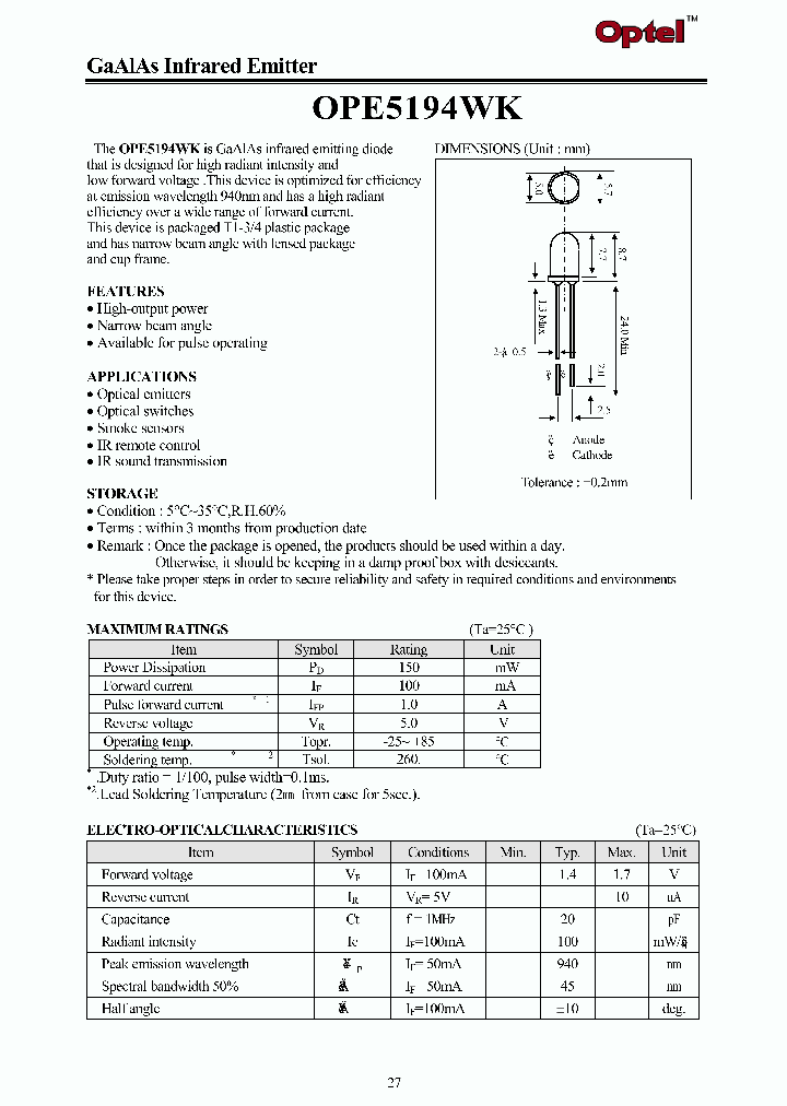 OPE5194WK_1292417.PDF Datasheet