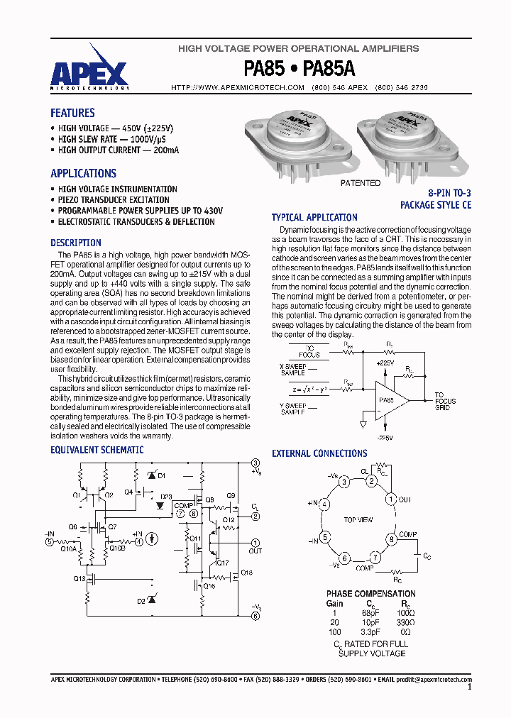 PA85A_1293442.PDF Datasheet