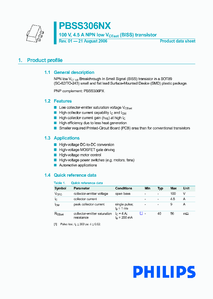 PBSS306NX_1293745.PDF Datasheet