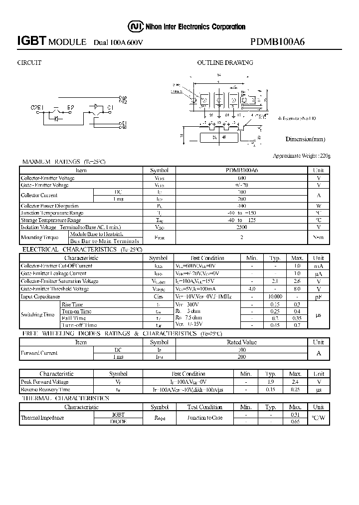 PDMB100A6_1294707.PDF Datasheet