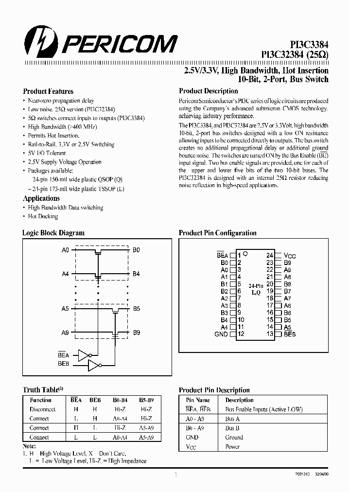 PI3C32384_1295778.PDF Datasheet