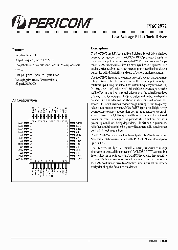 PI6C2972FCE_1295920.PDF Datasheet