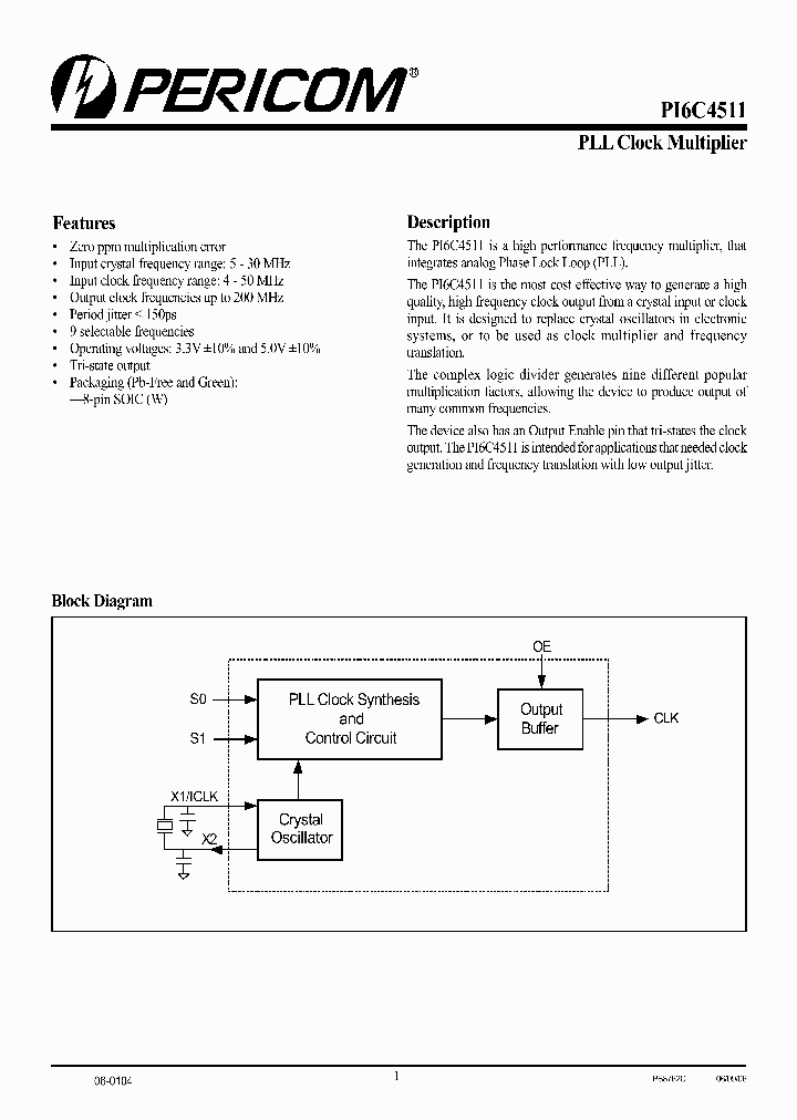 PI6C4511_1122358.PDF Datasheet