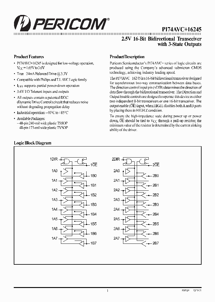 PI74AVC16245_1172918.PDF Datasheet