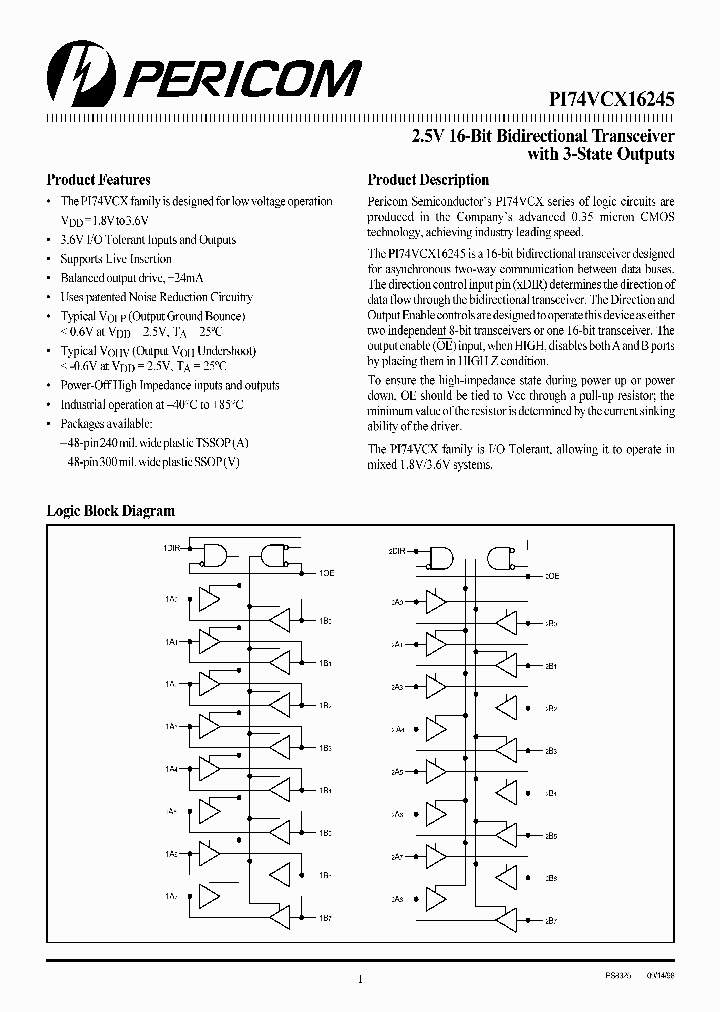 PI74VCX16245_1097369.PDF Datasheet