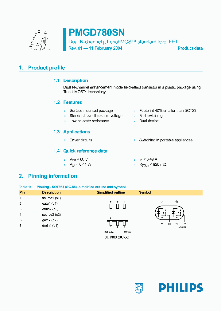 PMGD780SN_1296996.PDF Datasheet