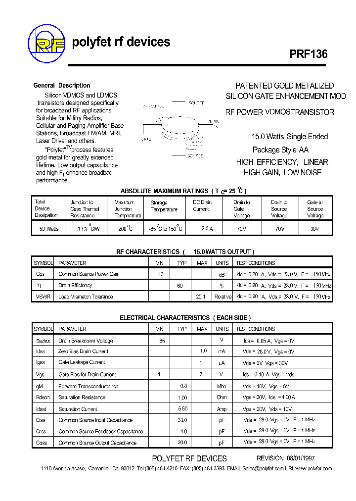 PRF136_1297433.PDF Datasheet