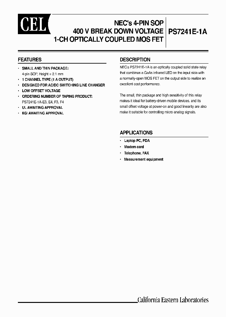 PS7241E-1A-F4_1297695.PDF Datasheet