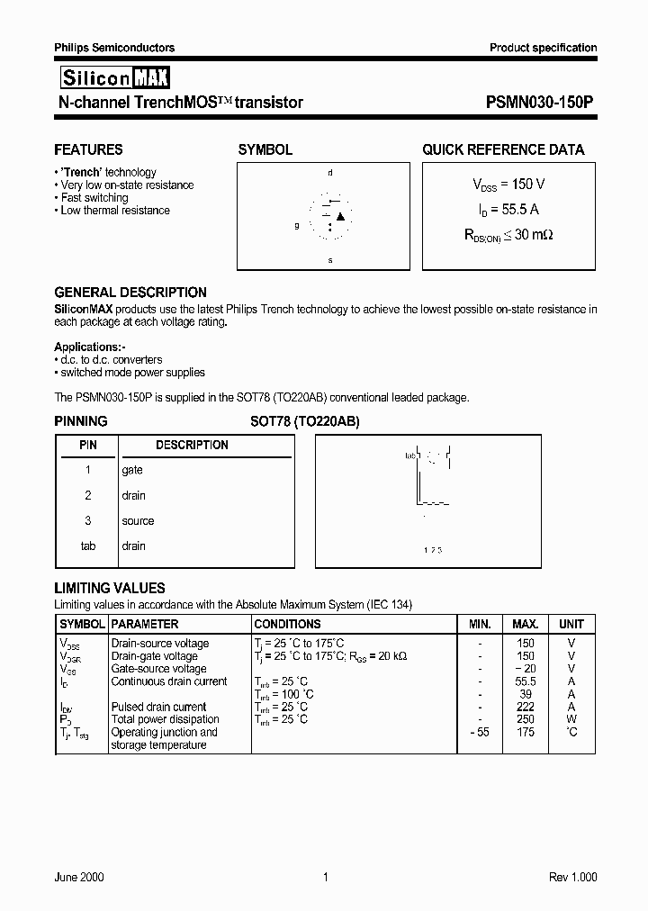 PSMN030-150P_1297867.PDF Datasheet