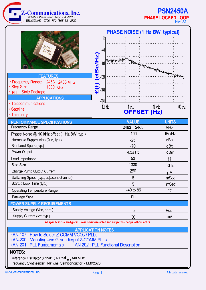 PSN2450A_1297889.PDF Datasheet