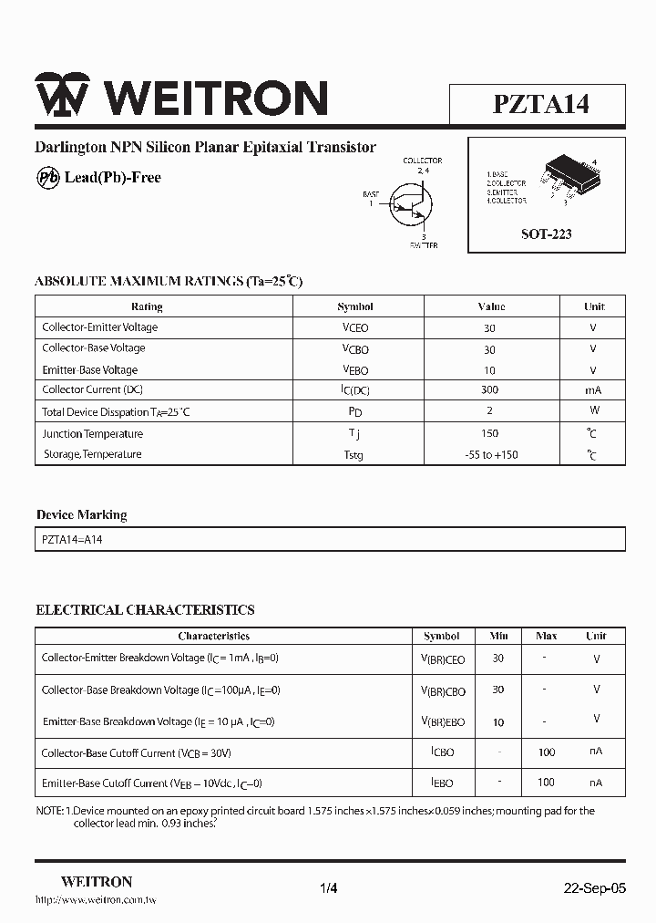 PZTA14_1298610.PDF Datasheet