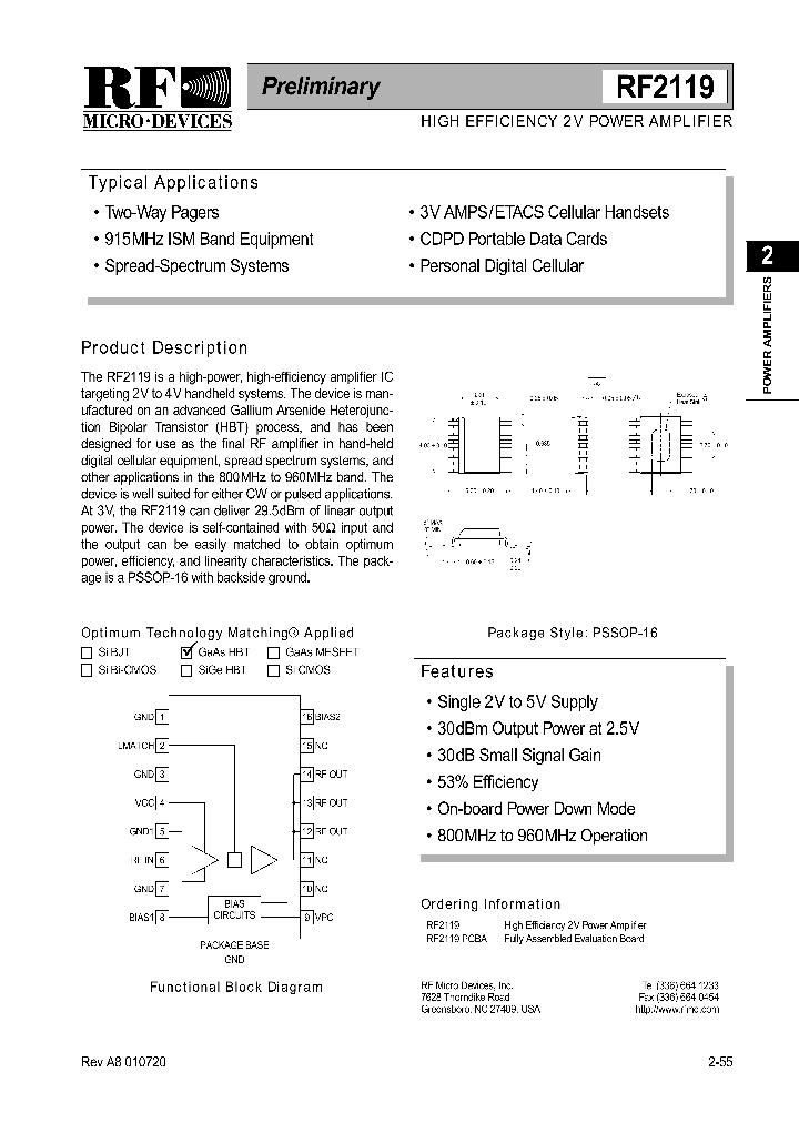 RF2119PCBA_1301254.PDF Datasheet