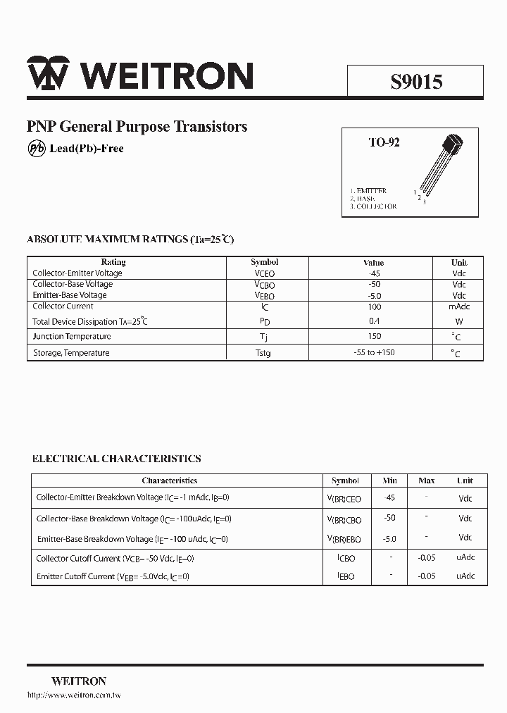 S9015_1304331.PDF Datasheet