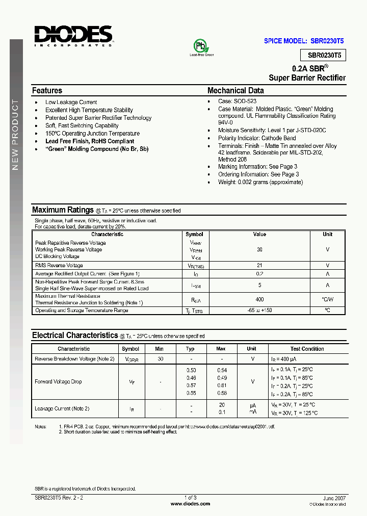 SBR0230T5-7_1305406.PDF Datasheet