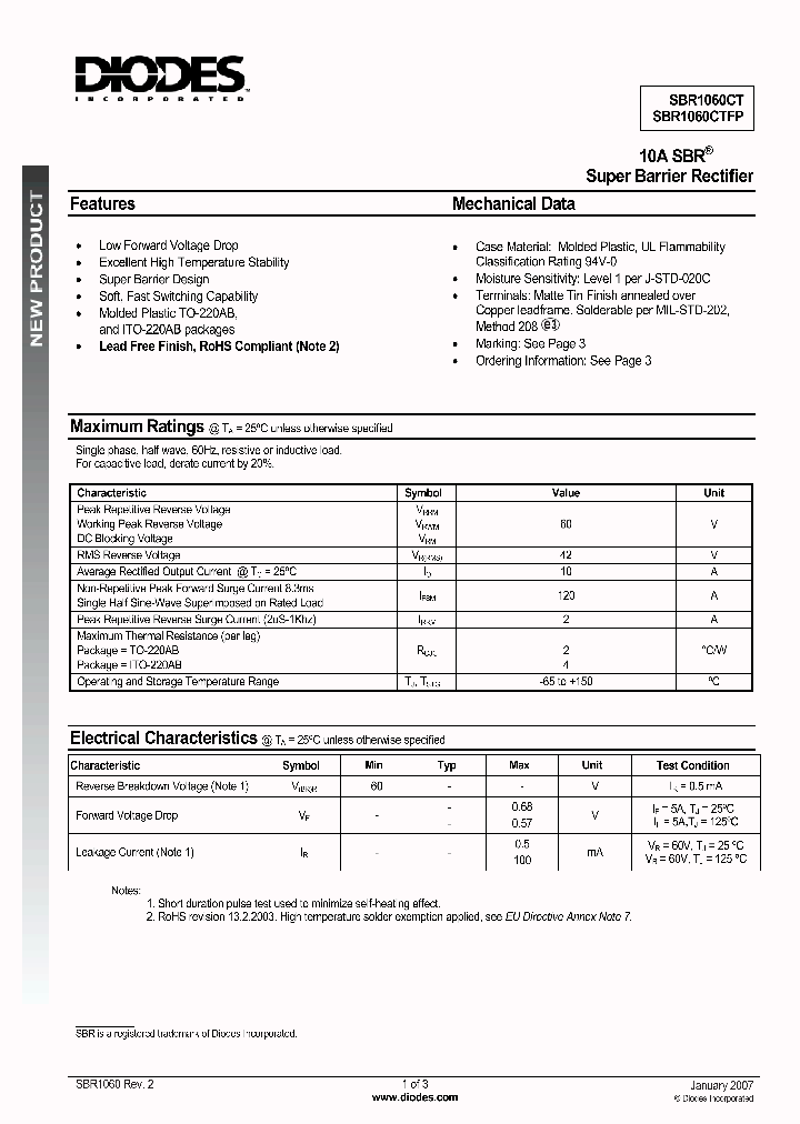 SBR1060CT_1117535.PDF Datasheet